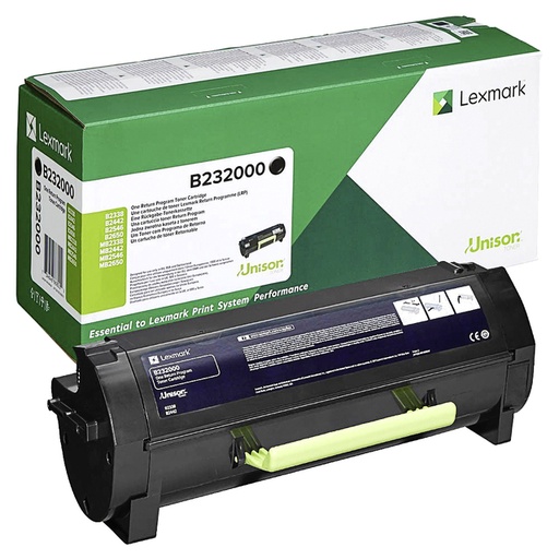 [1401089] Tonercartridge Lexmark B232000 zwart