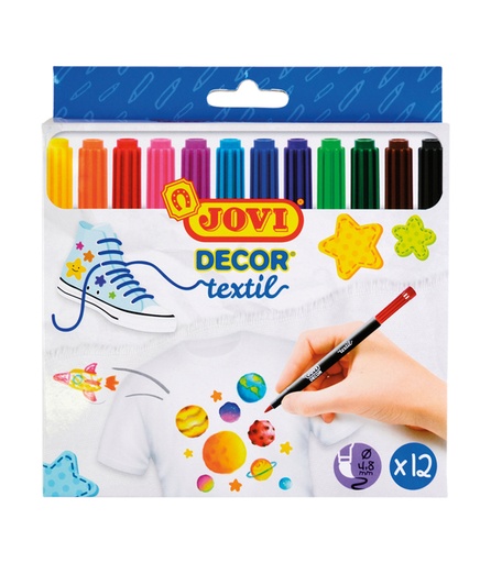 [1401624] Textielstift Jovi assorti set à 12 stuks