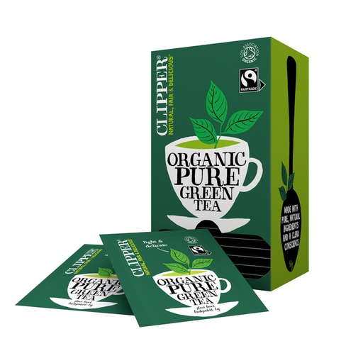 [1402152] Thé Clipper Fairtrade Green Bio 25 sachets