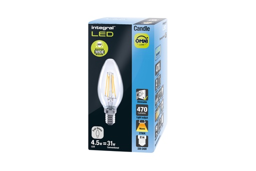 [1402297] Lampe LED Integral E14 4,5W 2700K blanc chaud 250 lumens