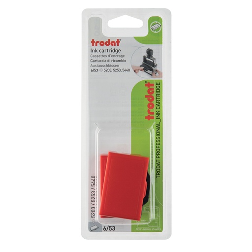 [1399368] Cassette d'encrage Trodat Professional 6/53 2 pièces rouge