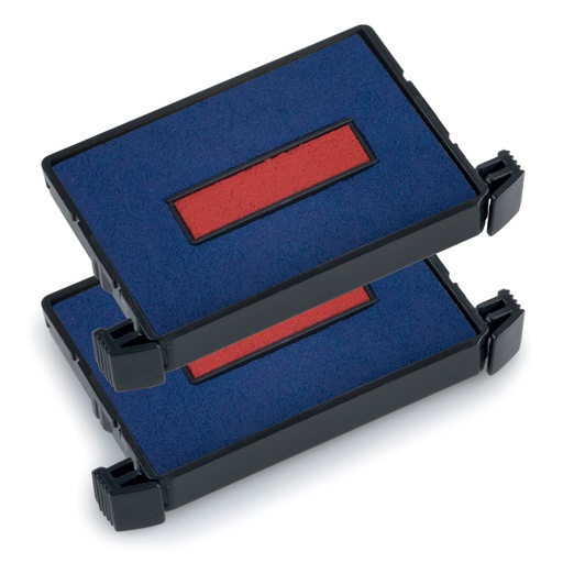 [1399371] Cassette d'encrage Trodat Printy 6/4750 2 pièces bleu et rouge