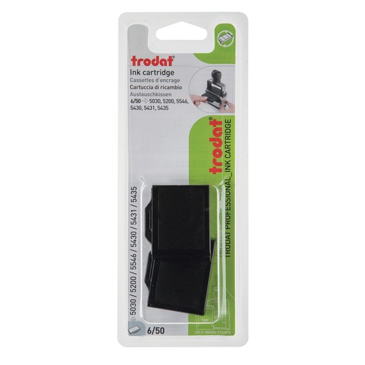 [1399373] Cassette d'encrage Trodat Professional 6/50 2 pièces noir