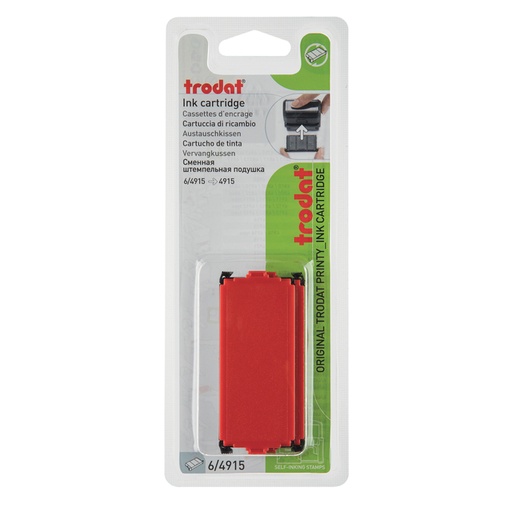 [1399380] Cassette d'encrage Trodat Printy 6/4915 2 pièces rouge