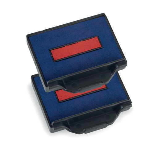 [1399385] Cassette d'encrage Trodat Professional 6/50/2 2 pièces bleu et rouge
