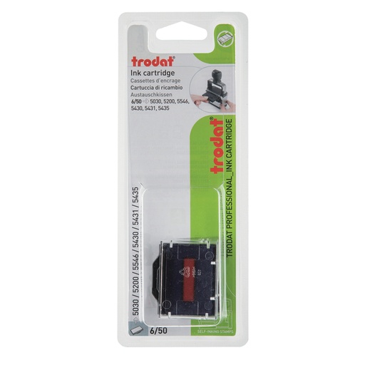 [1399385] Cassette d'encrage Trodat Professional 6/50/2 2 pièces bleu et rouge