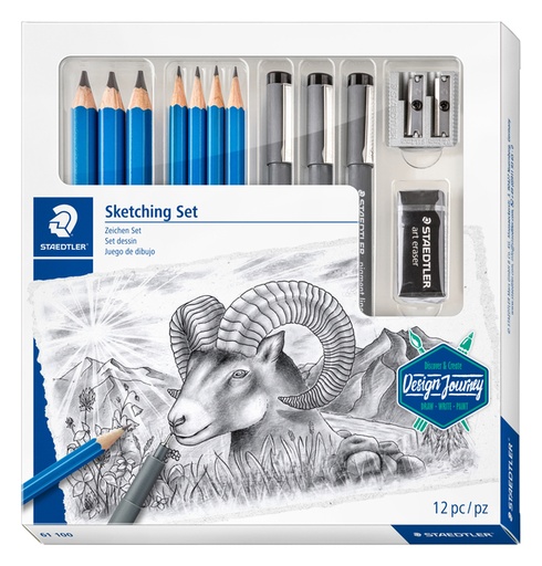 [1403680] Crayon Staedtler Design Journey set croquis 12 pièces