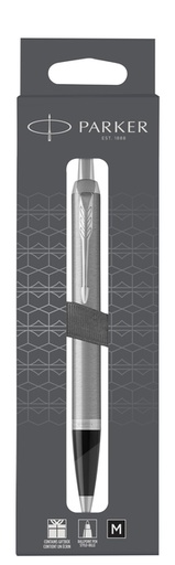 [1402220] Stylo bille Parker IM Stainless Steel CT Medium blister