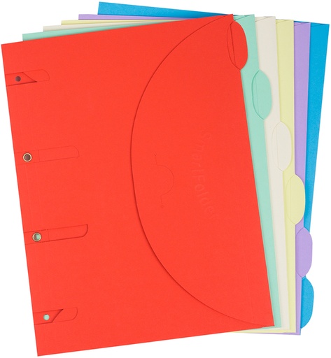 [1403837] Chemise perforée Smartfolder A4 assorti 6 pièces