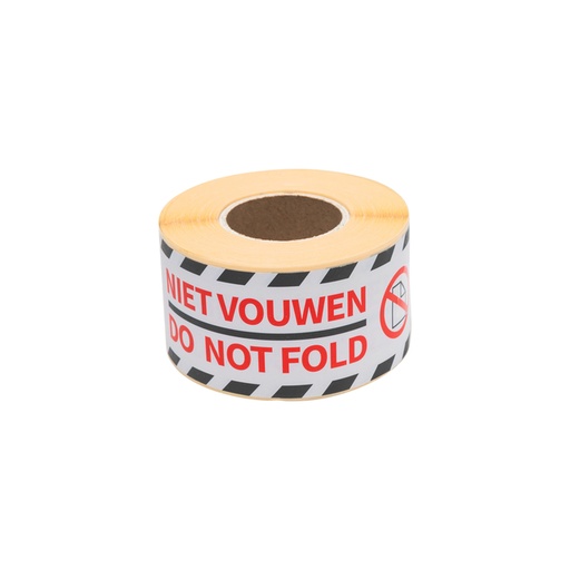[1403439] Waarschuwingsetiket Rillprint 46x125mm do not fold wit 250 stuks