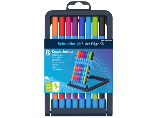 [1403843] Stylo bille Schneider Slider Edge Extra Large assorti étui 8 pièces