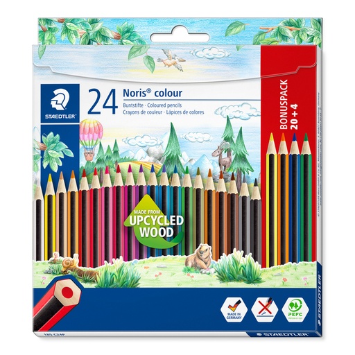 [1405330] Kleurpotloden Staedtler Noris set à 20+4 kleuren