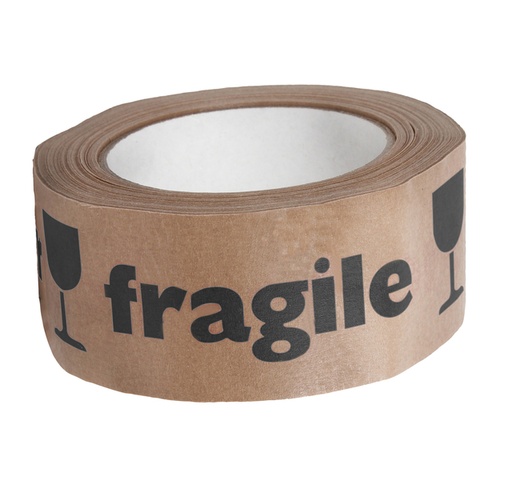[1403571] Waarschuwingstape IEZZY 50mmx50m 80% gerecycled papier bruin zwart