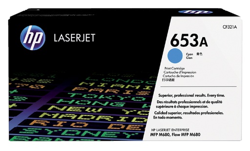 [404243] Cartouche toner HP CF321A 653A bleu