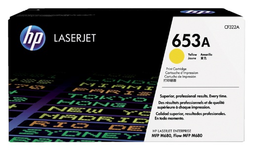 [404244] Cartouche toner HP 653A CF322A jaune