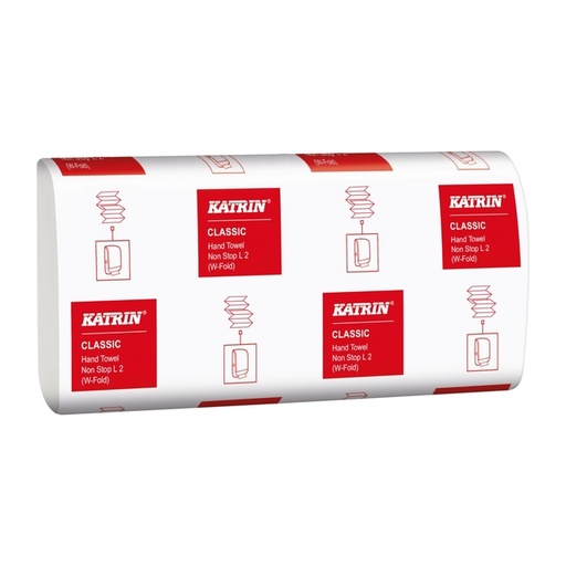 [1405339] Essuie-mains Katrin 61594 pli-W 2 épaisseurs 203x320mm blanc 25x 120 feuilles