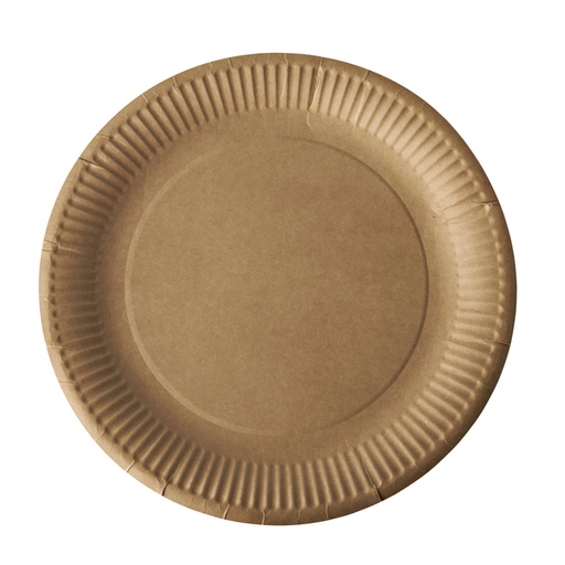 [1405363] Assiette Papstar 230mm carton brun 50 pièces