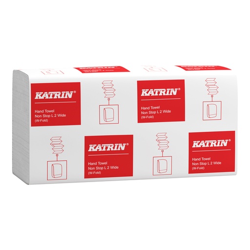 [1405335] Essuie-mains Katrin 61549 pli-W 2 épaisseurs 320x240mm blanc 25x 120 feuilles