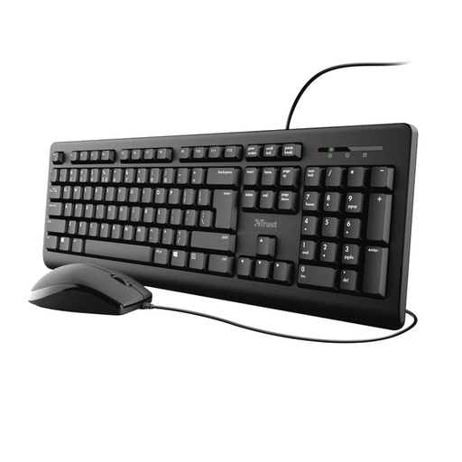 [1404438] Toetsenbord Trust Primo + muis QWERTY zwart