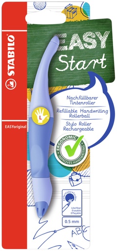 [1404418] Roller STABILO EASYoriginal gaucher Medium Pastel bleu blister
