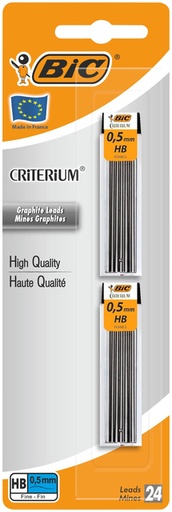 [1404679] Mine portemine BIC Criterium 0,5mm HB blister 2 étuis