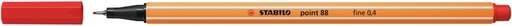 [1405438] Fineliner STABILO point 88/48 Fin rouge clair