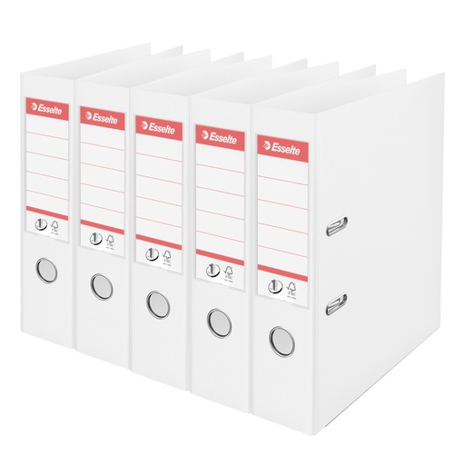 [1405386] Ordner Esselte No.1 72mm PP 30% gerecycled folie Multipack wit 5 stuks