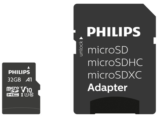 [1404667] Carte mémoire Micro SDHC Philips Class 10 UHS-I U1 32Go