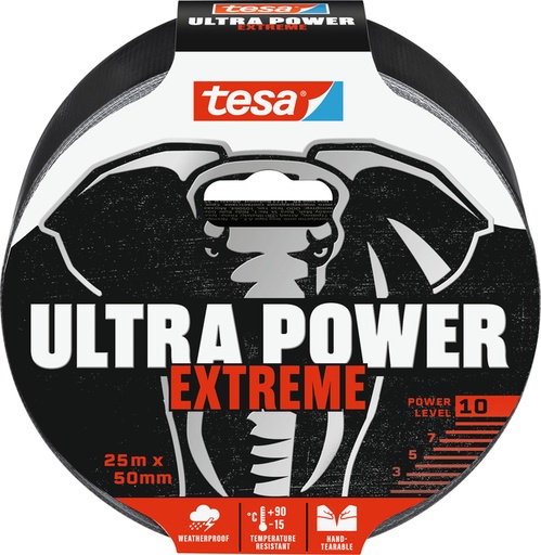 [1398688] Ruban de réparation tesa Ultra Power Extreme repair 25mx50mm noir