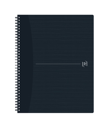 [1404266] Cahier spirale Oxford Origin A4+ 4 trous ligné 140 pages 80g noir