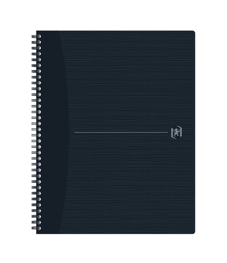 [1404266] Cahier spirale Oxford Origin A4+ 4 trous ligné 140 pages 80g noir