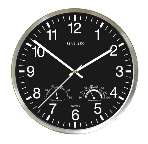 [1404807] Horloge murale Unilux Wetty Ø30cm gris