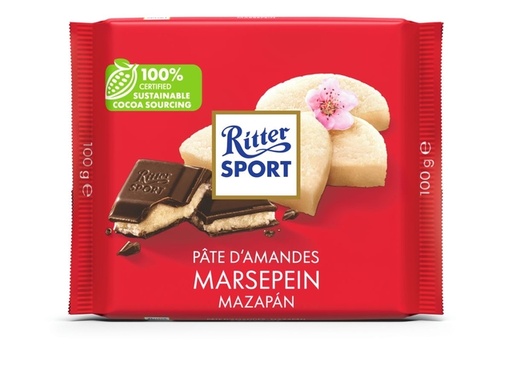 [1404375] Chocolade Ritter Sport puur-marsepein 100gr