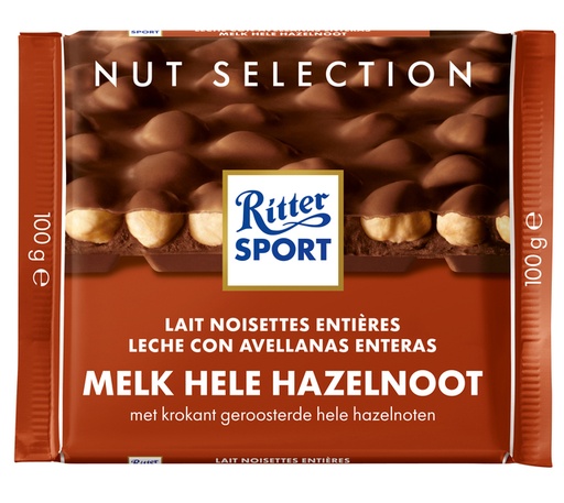 [1404376] Chocolade Ritter Sport melk-hele hazelnoot 100gr