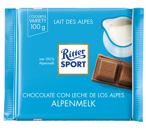 [1404790] Chocolade Ritter Sport alpenmelk 100gr