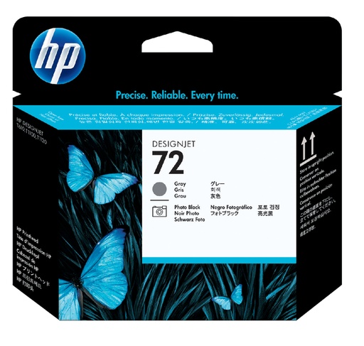 [411181] Printkop HP C9380A 72 grijs + foto zwart