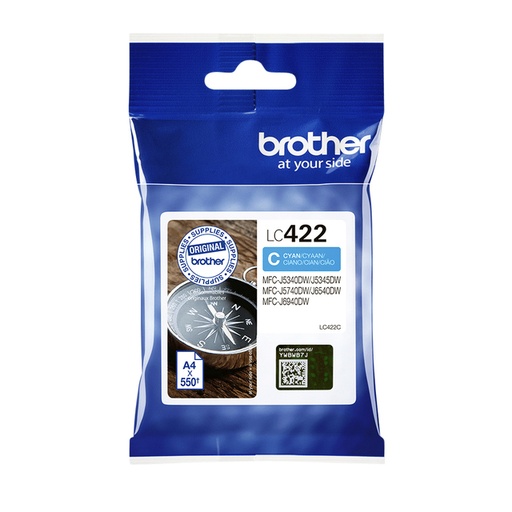 [1405148] Inktcartridge Brother LC-422C blauw