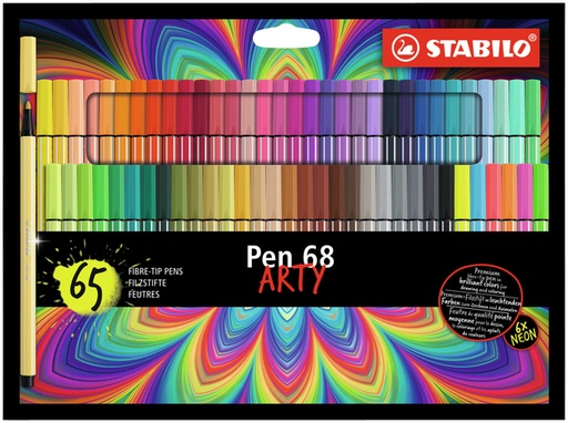 [1405096] Feutre STABILO Pen 68 Arty Medium set 65 couleurs