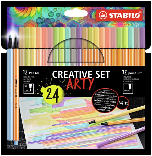 [1405094] Arty Creative STABILO 8868/24 assorti étui 24 pi♪8cesstuks