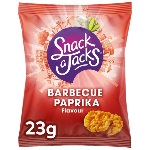 [1405660] Gaufrettes Snack-a-Jacks Crispy Barbecue paprika