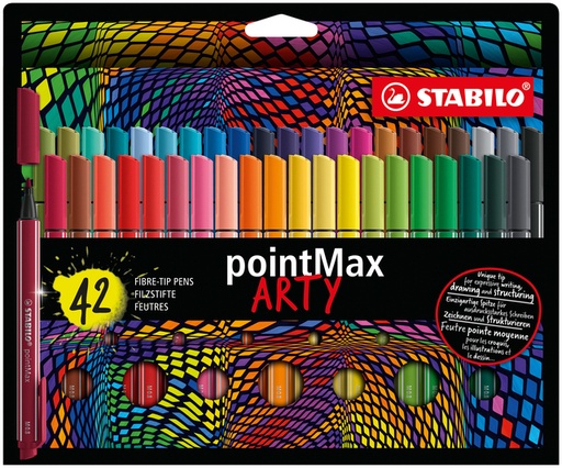 [1405172] Feutre STABILO pointMax 488/42 Arty Medium assorti étui 42 pièces