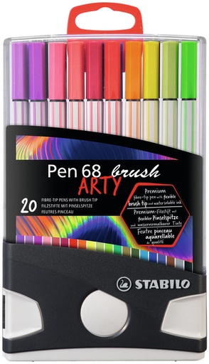 [1405131] Brushstift STABILO Pen 568/20 Arty assorti set à 20 stuks