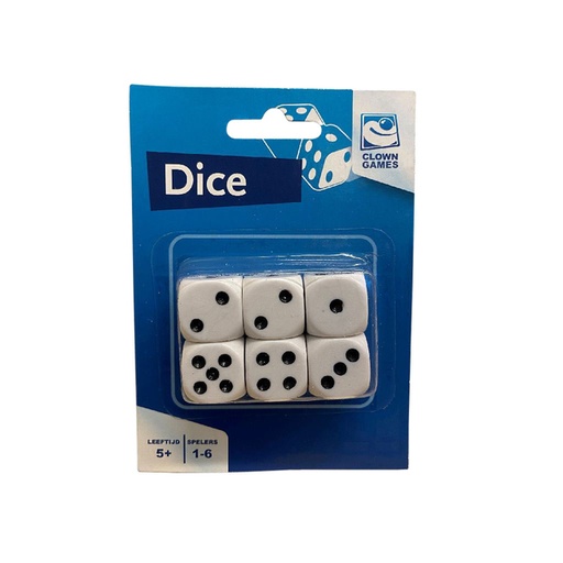 [1406034] Dé Clown Games blister 6 pièces