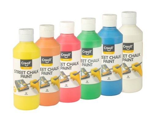 [1406345] Stoepkrijtverf Creall Chalk Paint 6 kleuren à 250ml