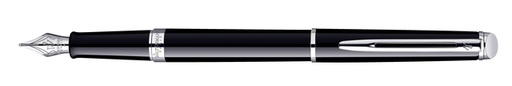 [1406486] Stylo plume Waterman Hémisphère Noir Laqué CT Medium