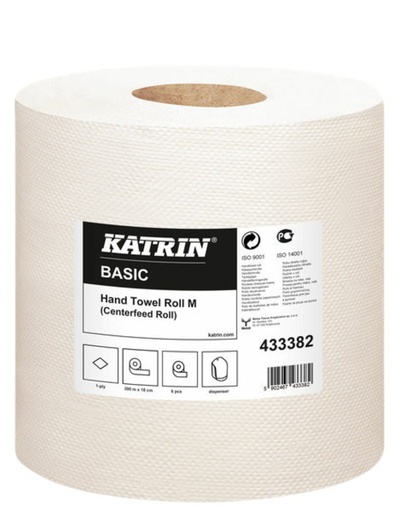 [1405983] Essuie-mains Katrin 433382 Medium 1 épaisseur rouleau 300m blanc