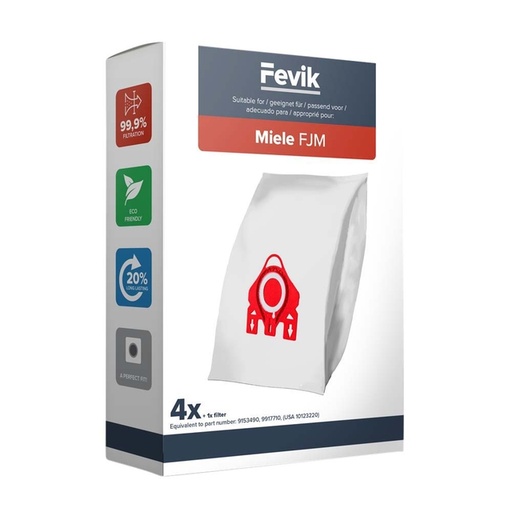 [1406429] Sac aspirateur Cleaninq Miele F/J/M 3-D Pro 4 pièces