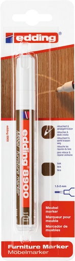 [1406156] Viltstift edding 8900 meubel rond 1.5-2mm teak blister à 1 stuk