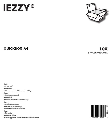 [1405065] Boîte Quickbox IEZZY A4 310x230x160mm 10 pièces