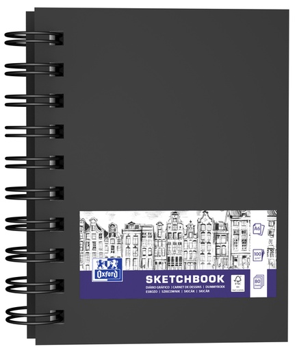 [1406159] Carnet de dessins Oxford A6 80 feuilles 100g spirale